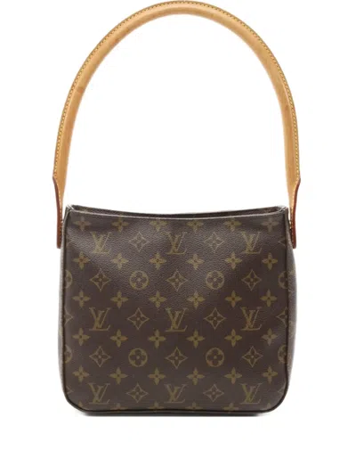 Pre-owned Louis Vuitton 2002 Looping Mm Shoulder Bag In Brown