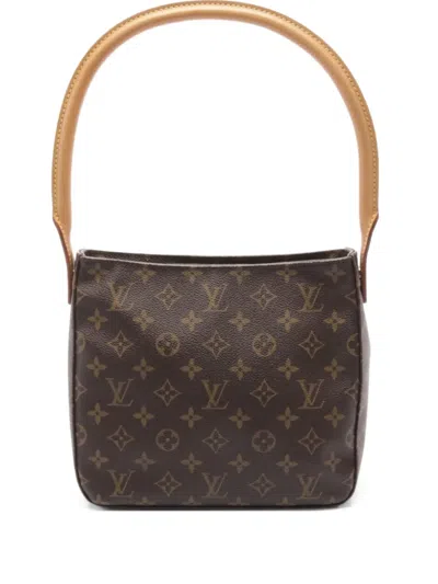 Pre-owned Louis Vuitton 2002 Looping Mm Shoulder Bag In Brown