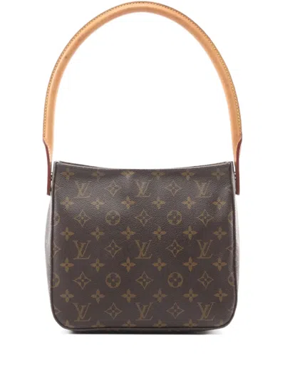 Pre-owned Louis Vuitton 2002 Looping Mm Shoulder Bag In Brown