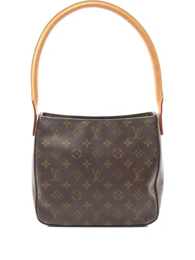 Pre-owned Louis Vuitton 2002 Looping Mm Shoulder Bag In Brown