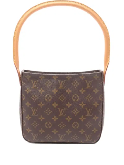Pre-owned Louis Vuitton 2002 Looping Mm Shoulder Bag In Brown