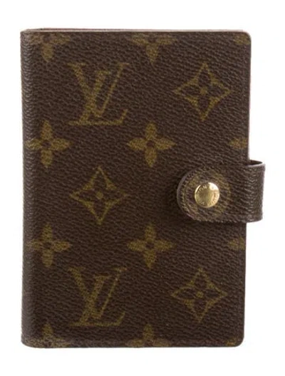Pre-owned Louis Vuitton 2002 Lv Monogram Bifold Wallet In Brown