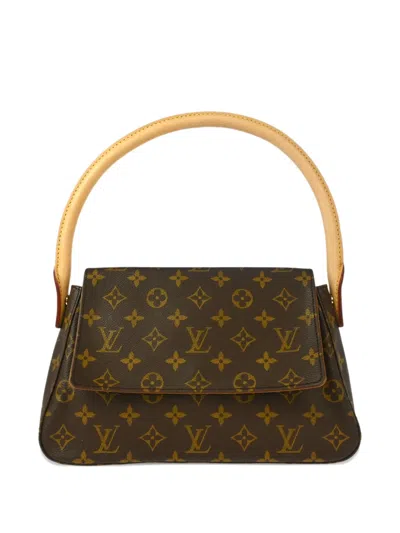 Pre-owned Louis Vuitton 2002 Mini Looping Handbag In Brown