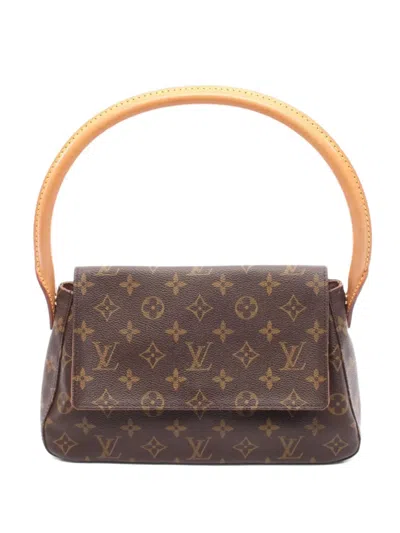 Pre-owned Louis Vuitton 2002 Mini Looping Handbag In Brown