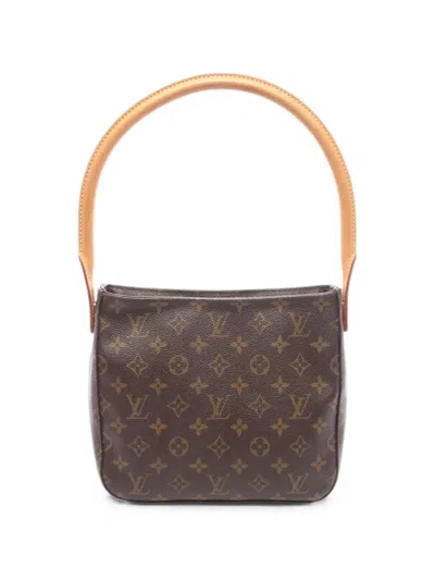 Louis Vuitton 2002 Mm Looping Monogram Tote Bag In Brown