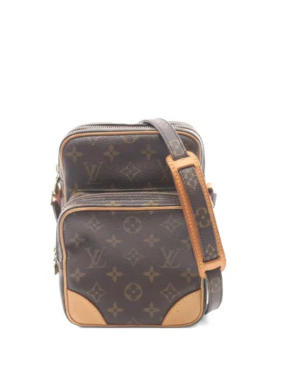 Pre-owned Louis Vuitton 2002 Monogram Amazon Crossbody Bag In Brown