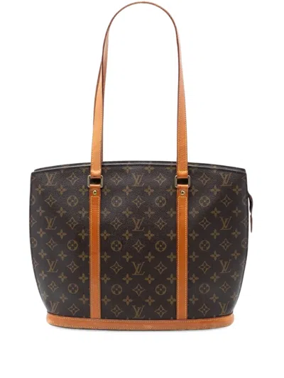Pre-owned Louis Vuitton 2002 Monogram Babylone Tote Bag In Brown