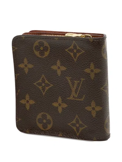 Pre-owned Louis Vuitton 2002 Monogram Bifold Compact Wallet Small Wallets In Brown