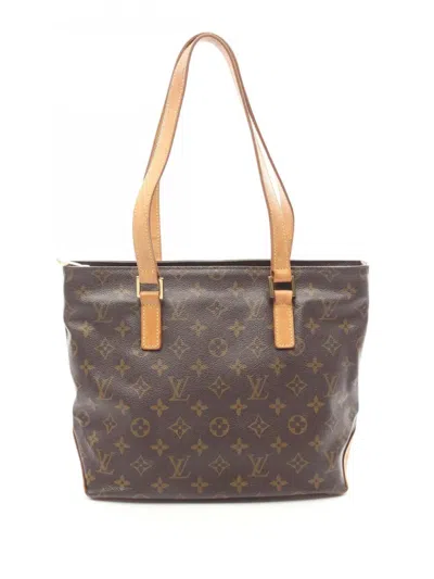 Pre-owned Louis Vuitton 2002 Monogram Cabas Piano Tote Bag In Brown