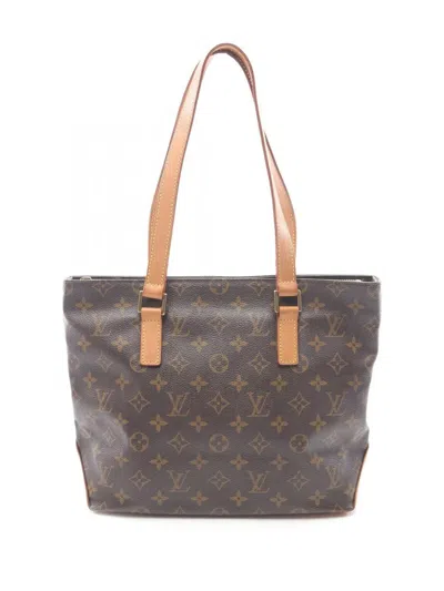 Pre-owned Louis Vuitton 2002 Monogram Cabas Piano Tote Bag In Brown