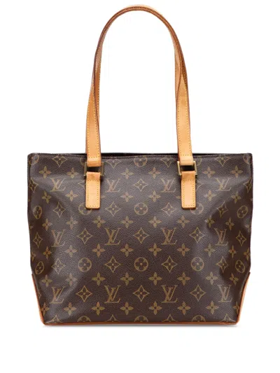Pre-owned Louis Vuitton 2002 Monogram Cabas Piano Tote Bag In Brown