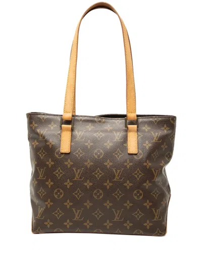 Pre-owned Louis Vuitton 2002 Monogram Cabas Piano Tote Bag In Brown