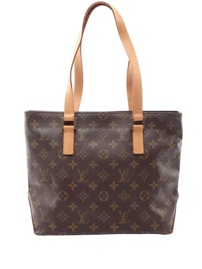Pre-owned Louis Vuitton 2002 Monogram Cabas Piano Tote Bag In Brown