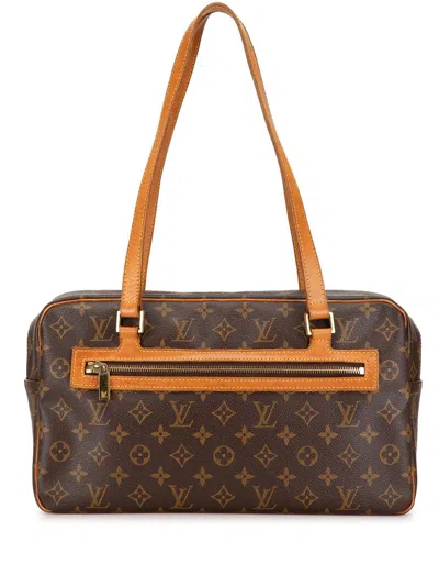 Pre-owned Louis Vuitton 2002 Monogram Cite Gm Shoulder Bag In Brown