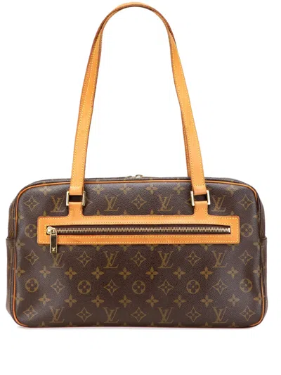 Pre-owned Louis Vuitton 2002 Monogram Cite Gm Shoulder Bag In Brown
