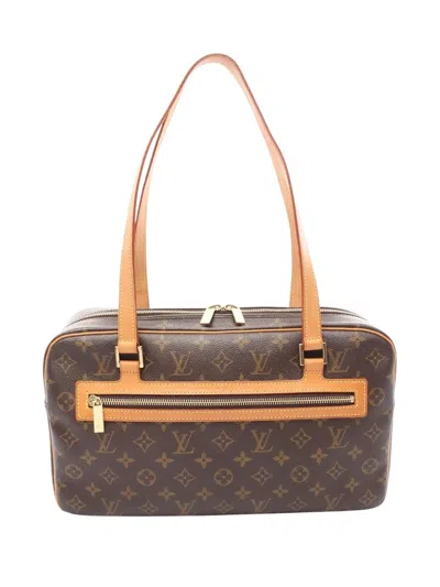 Pre-owned Louis Vuitton 2002 Monogram Cite Gm Shoulder Bag In Brown