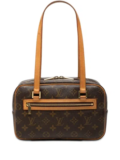 Pre-owned Louis Vuitton 2002 Monogram Cite Mm Shoulder Bag In Brown