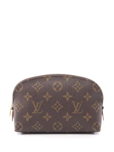 Pre-owned Louis Vuitton 2002 Monogram Cosmetic Pouch In Brown