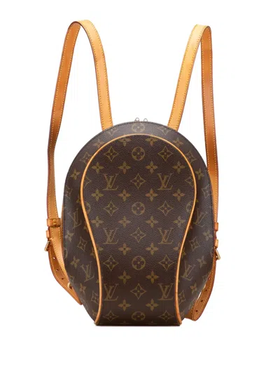 Pre-owned Louis Vuitton 2002 Monogram Ellipse Backpack In Brown