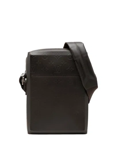 Pre-owned Louis Vuitton 2002 Monogram Glace Bobby Crossbody Bag In Brown