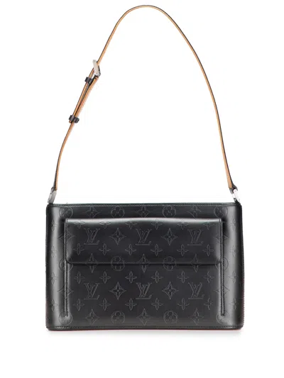 Pre-owned Louis Vuitton 2002 Monogram Mat Alston Shoulder Bag In Gray