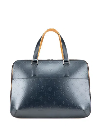 Pre-owned Louis Vuitton 2002 Monogram Mat Malden Handbag In Blue