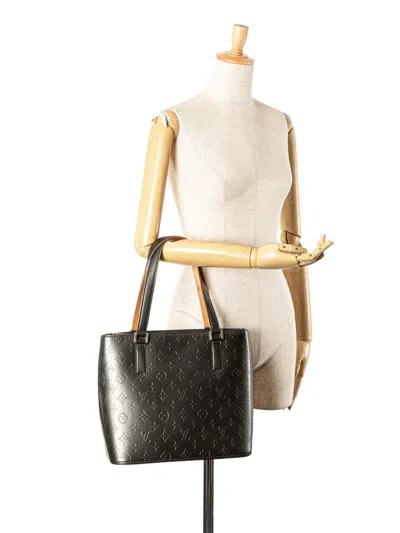 Pre-owned Louis Vuitton 2002 Monogram Mat Stockton Tote Bag In Gray