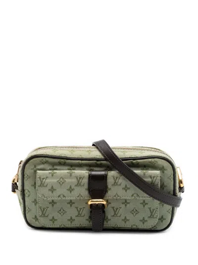 Pre-owned Louis Vuitton 2002 Monogram Mini Lin Juliette Mm Crossbody Bag In Green
