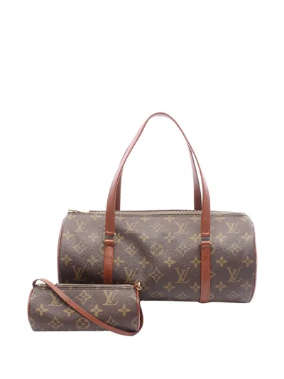 Pre-owned Louis Vuitton 2002 Monogram Papillon 26 Handbag In Brown