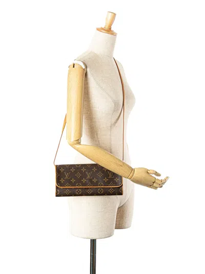 Pre-owned Louis Vuitton 2002 Monogram Pochette Twin Gm Crossbody Bag