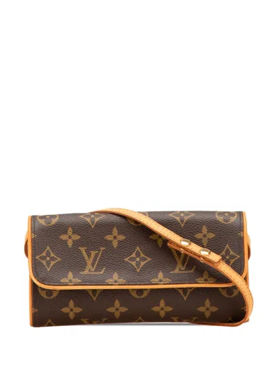 Pre-owned Louis Vuitton 2002 Monogram Pochette Twin Pm Crossbody Bag