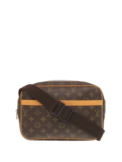 Pre-owned Louis Vuitton 2002 Monogram Reporter Pm Crossbody Bag In Brown