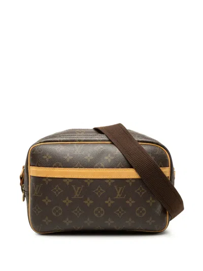 Pre-owned Louis Vuitton 2002 Monogram Reporter Pm Crossbody Bag In Brown
