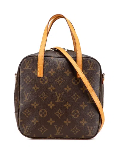 Pre-owned Louis Vuitton 2002 Monogram Spontini Satchel In Brown