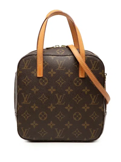 Pre-owned Louis Vuitton 2002 Monogram Spontini Satchel In Brown