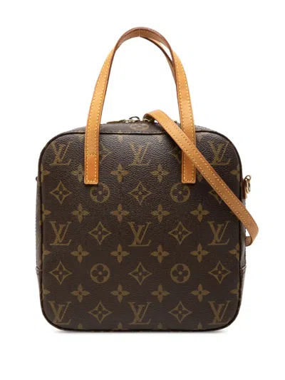 Pre-owned Louis Vuitton 2002 Monogram Spontini Satchel In Brown