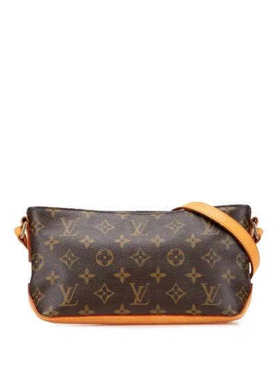 Pre-owned Louis Vuitton 2002 Monogram Trotteur Crossbody Bag In Brown