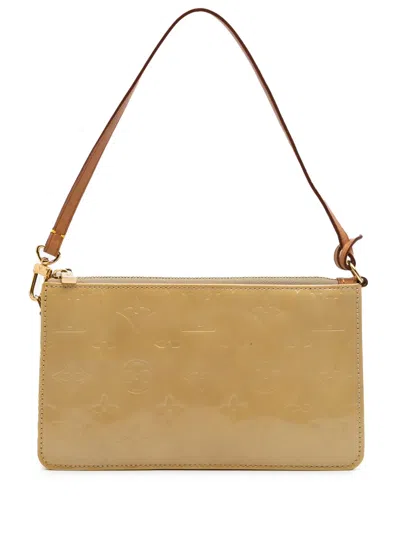 Pre-owned Louis Vuitton 2002 Monogram Vernis Pochette Lexington Shoulder Bag In Brown