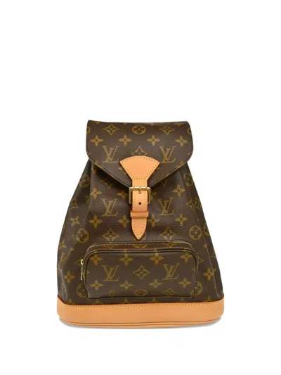 Pre-owned Louis Vuitton 2002 Montsouris Mm Backpack In Brown