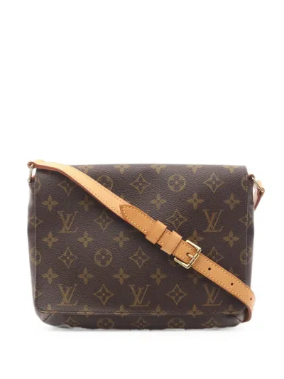 Pre-owned Louis Vuitton 2002 Musette Tango Monogram Shoulder Bag In Brown