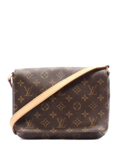 Pre-owned Louis Vuitton 2002 Musette Tango Shoulder Bag In Brown