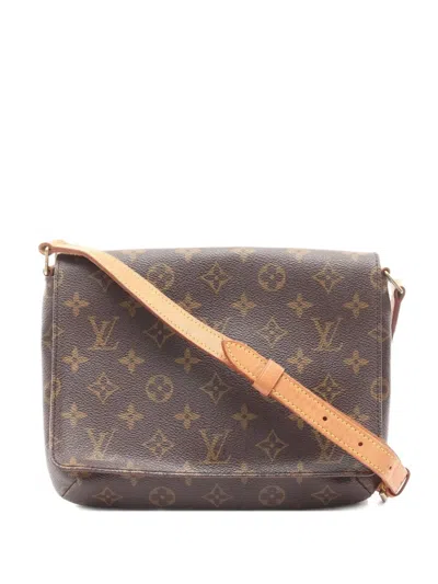 Pre-owned Louis Vuitton 2002 Musette Tango Shoulder Bag In Brown