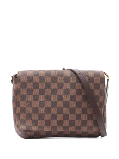 Pre-owned Louis Vuitton 2002 Musette Tango Shoulder Bag In Brown