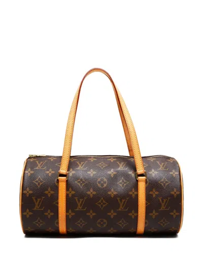 Pre-owned Louis Vuitton 2002 Papillion 30 Monogram Tote Bag In Brown