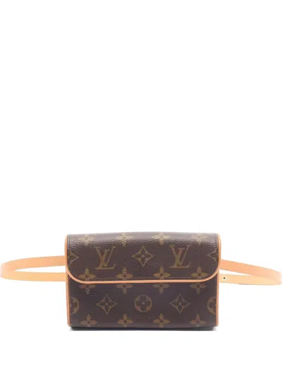 Pre-owned Louis Vuitton 2002 Pochette Florentine Belt Bag In Brown