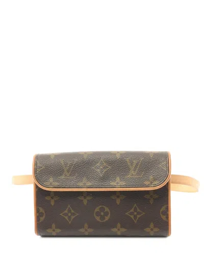 Pre-owned Louis Vuitton 2002 Pochette Florentine Handbag In Brown