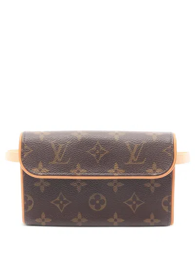Louis Vuitton 2002 Pochette Florentine Monogram Belt Bag In Brown