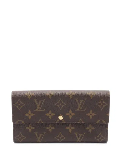 Pre-owned Louis Vuitton 2002 Pochette Porte-monnaie Wallet In Brown