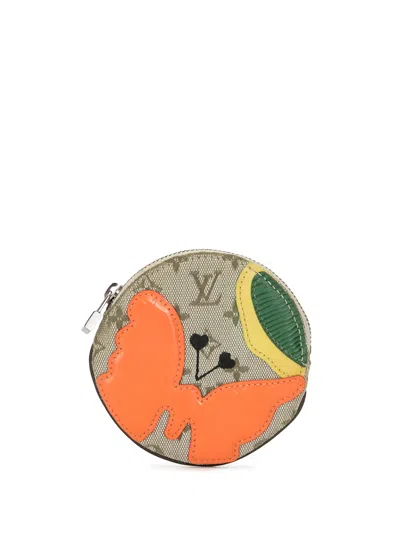 Pre-owned Louis Vuitton 2002  Porte Monnaie Round Coin Case In Green