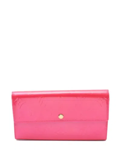 Pre-owned Louis Vuitton 2002 Porto Monnaie Bi-fold Wallet In Pink